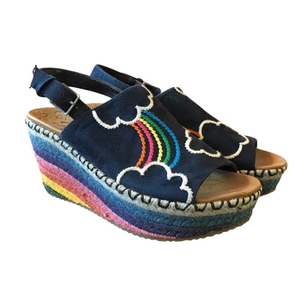Skechers Navy Rainbow Wedges